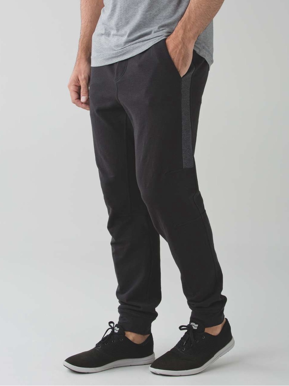 Lululemon City Sweat Jogger Sweatpants Pants Contrast Sides Charcoal Size Large